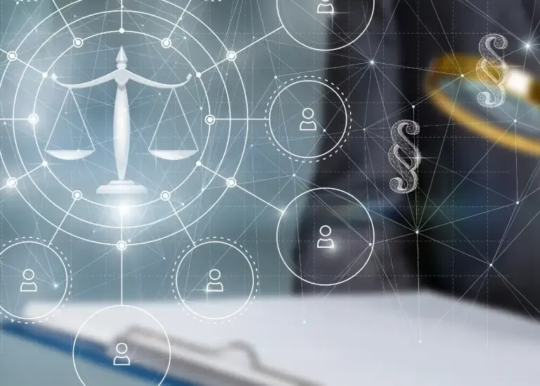 a man in a suit holding a magnifying glass