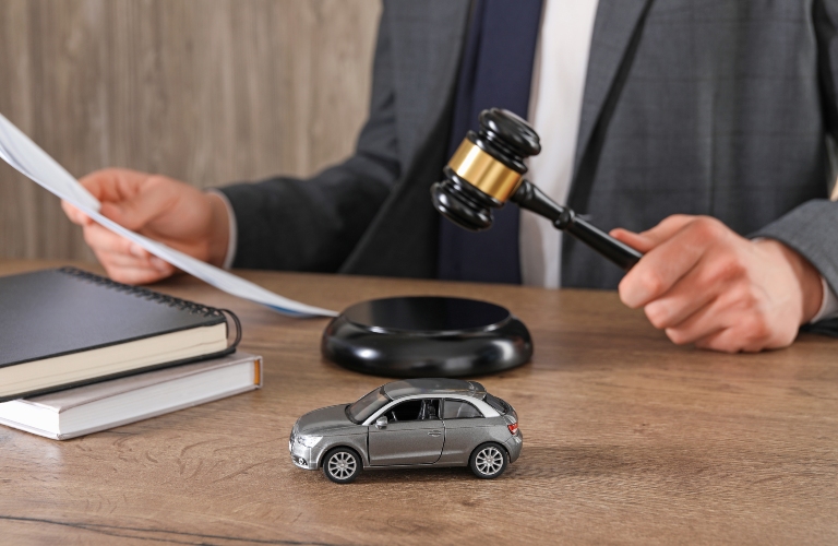 Man with document and gavel